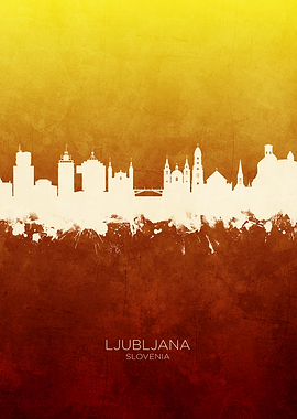 Ljubljana Slovenia Skyline