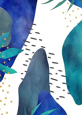 Watercolor Abstract Jungle