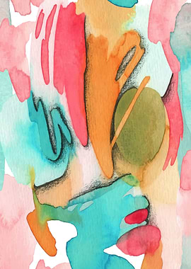 Abstract Watercolor Art