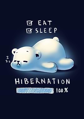 Cute Bear Hibernation