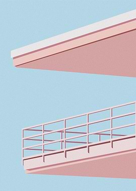 Pink Motel Balcony