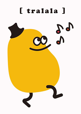 Kids room yellow poster