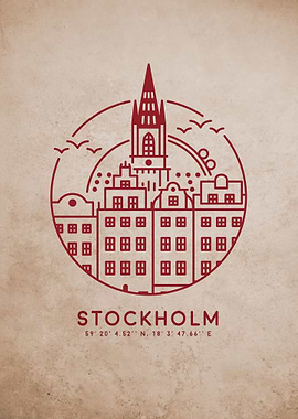Stockholm Line Art