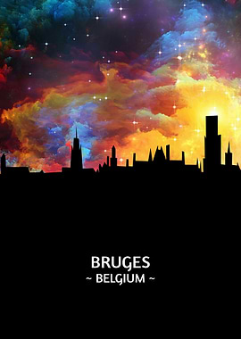 Bruges Belgium Skyline