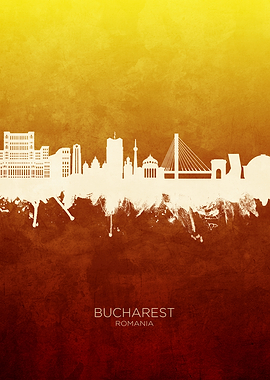 Bucharest Romania Skyline
