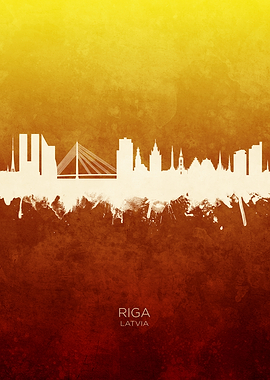 Riga Latvia Skyline