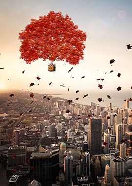 Tree launched into air