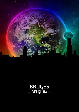 Bruges Belgium Skyline