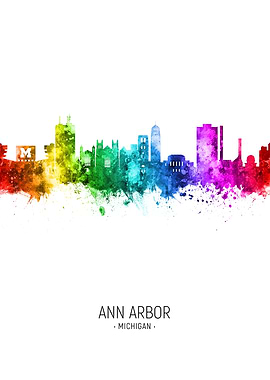 Ann Arbor Michigan Skyline
