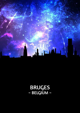 Bruges Belgium Skyline