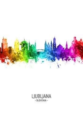 Ljubljana Slovenia Skyline
