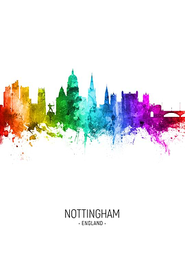 Nottingham England Skyline
