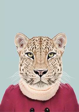 lady leopard portrait