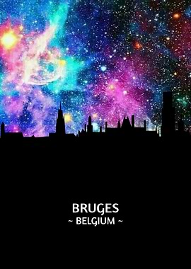 Bruges Belgium Skyline