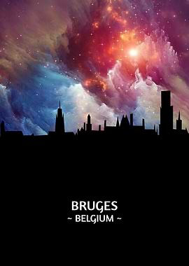 Bruges Belgium Skyline