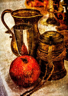 Drinkware And Pomegranate