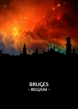 Bruges Belgium Skyline