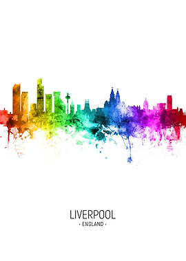 Liverpool England Skyline