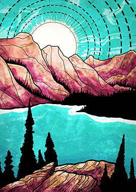 The lake and the mountains