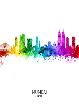 Mumbai India Skyline