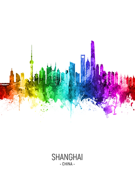 Shanghai China Skyline
