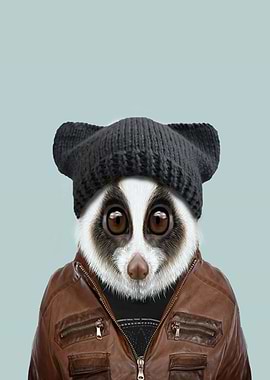 Slow Loris lemur portrait