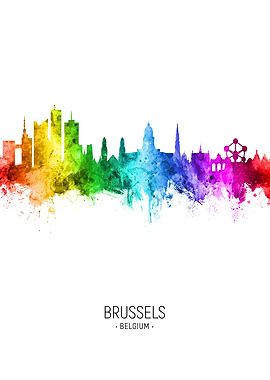Brussels Belgium Skyline