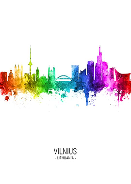 Vilnius Lithuania Skyline
