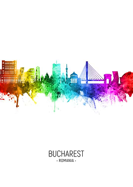 Bucharest Romania Skyline