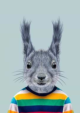 baby squirrel portrait