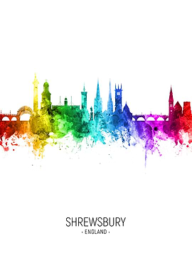Shrewsbury England Skyline