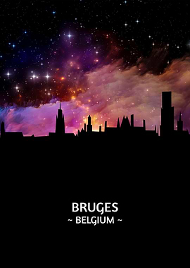 Bruges Belgium Skyline