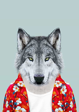 wolf portrait