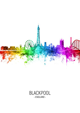Blackpool England Skyline