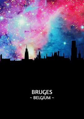 Bruges Belgium Skyline