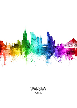 Warsaw Poland Skyline