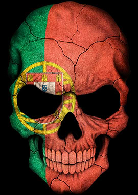 Portuguese Flag Skull