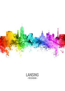 Lansing Michigan Skyline