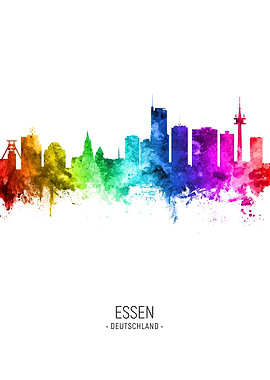 Essen Germany Skyline