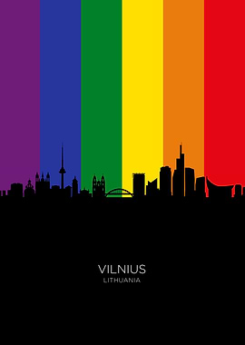 Vilnius Lithuania Skyline