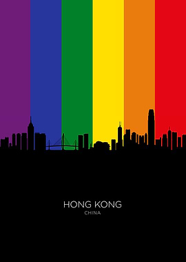 Hong Kong China Skyline