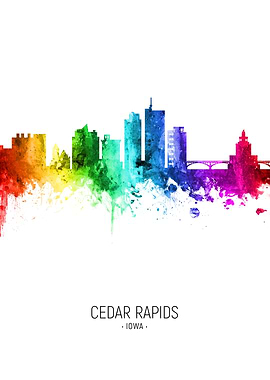 Cedar Rapids Iowa Skyline