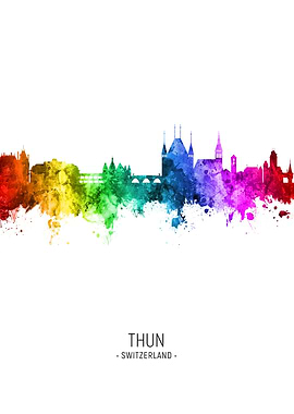 Thun Switzerland Skyline