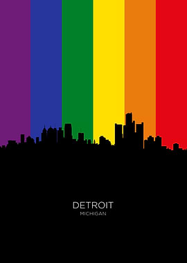 Detroit Michigan Skyline