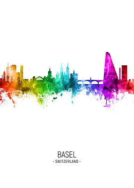 Basel Switzerland Skyline