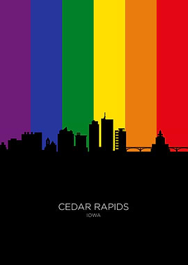 Cedar Rapids Iowa Skyline