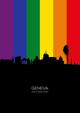 Geneva Switzerland Skyline
