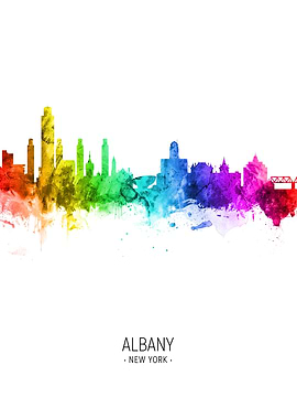 Albany New York Skyline