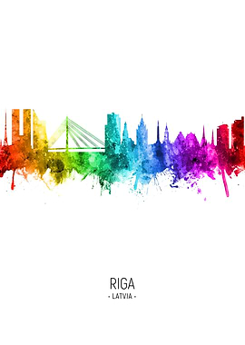 Riga Latvia Skyline