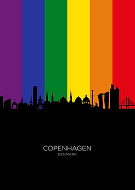 Copenhagen Denmark Skyline